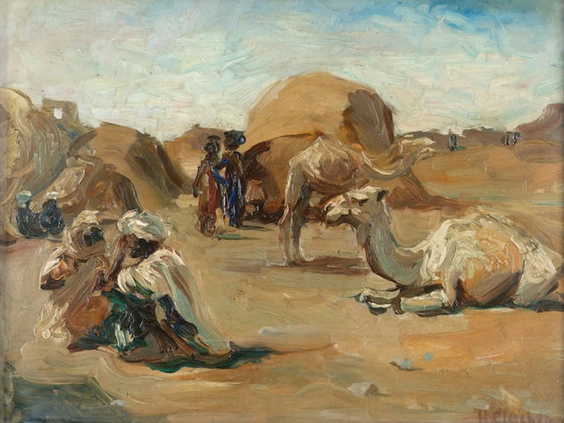 1873-Helena Emily Gleichen - Cammelli e beduini